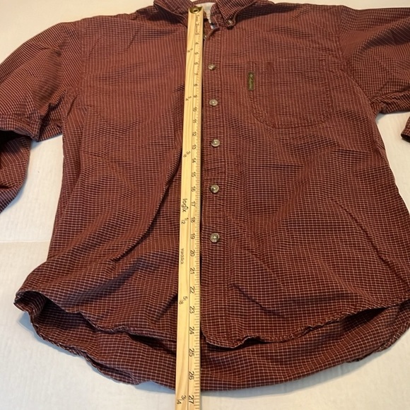 Columbia Men’s Red Rust Long Sleeve Button Down Shirt Size M - Picture 3 of 9